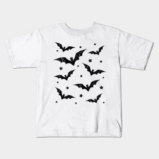 Flying Bats And Stars Kids T-Shirt